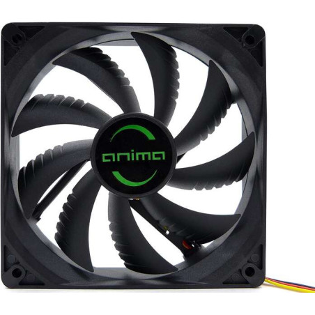 Ventilador Tacens Anima AF12 120mm - Carcaça e lâminas pretas - Velocidade Máx. 1200 rpm